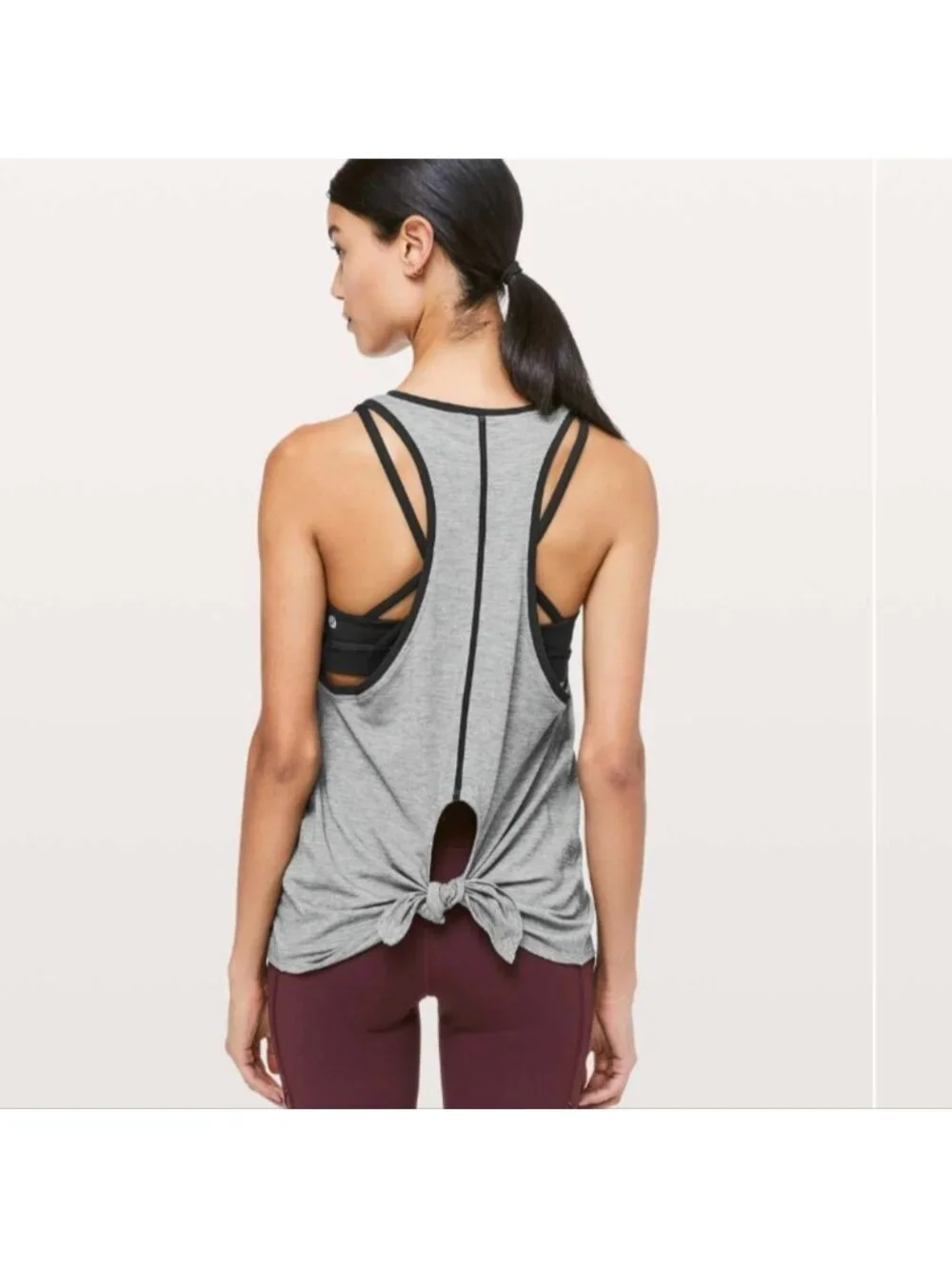 Lululemon Course Of Action Tank Heathered Black